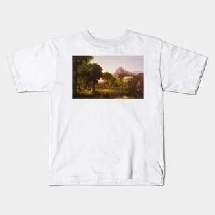 Dream of Arcadia by Thomas Cole Kids T-Shirt